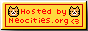 a yellow button with orange text that reads 'Hosted by Neocities.org <3' with pixel art of the neocities mascot on either side