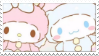 my melody and cinnamoroll fan stamp